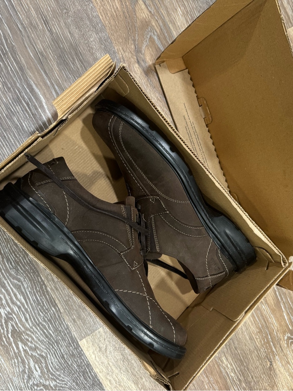 NIB, Men’s Clarks, Gessler lace, Dark brown, size 11